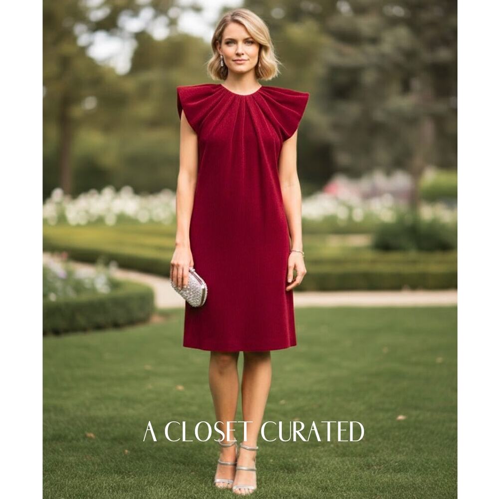 Atelier Delphine Corduroy Midi Dress NWT Equestrian Red XS